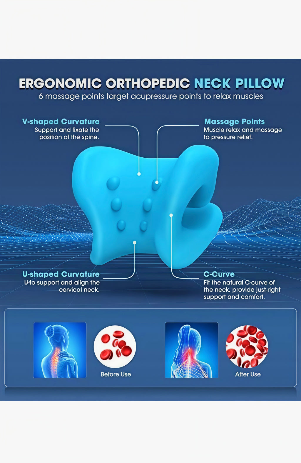 Foam Multicolor Neck and Shoulder Relaxer